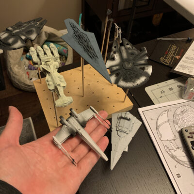 Death Star Mobile Build Log Part 3 - Bandai Star Wars kits in progress
