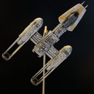 Death Star Mobile Build Log Part 3 - Bandai 1:144 Y-Wing complete, top view