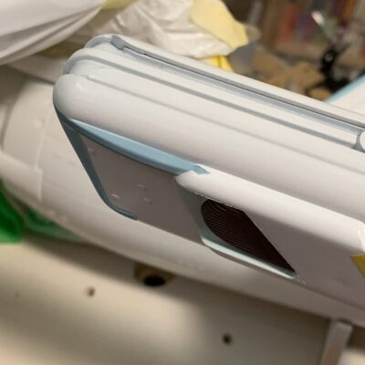 Polar Lights Refit Enterprise: Re-deco log, Part 3: Nacelle front touch-ups