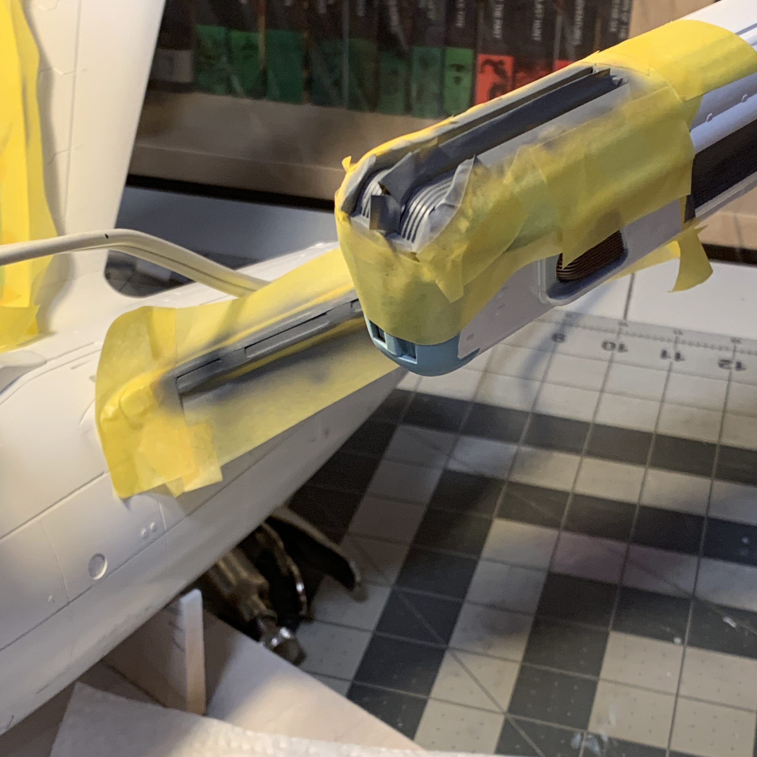 Polar Lights Refit Enterprise: Re-deco log, Part 3: Panting the tops of the Bussard collectors