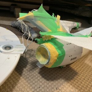 Polar Lights Refit Enterprise: Re-deco log, Part 4: Painting the front of the neck