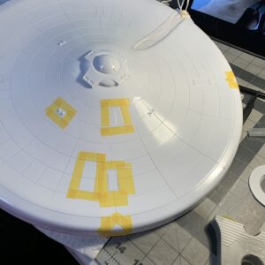 Polar Lights Refit Enterprise: Re-deco log, Part 5: Masking the lower saucer