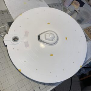 Polar Lights Refit Enterprise: Re-deco log, Part 5: Upper saucer, paint detail
