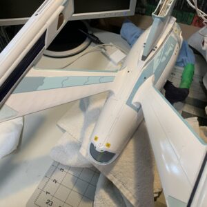 Polar Lights Refit Enterprise: Re-deco log, Part 6: Secondary hull topside decals in progress